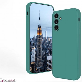 Liquid Air silikoninis žalias dėklas - su kameros apsauga (Samsung A05S)